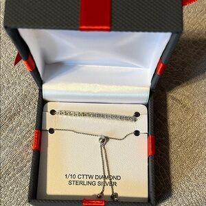 Sterling Silver Diamond Bracelet